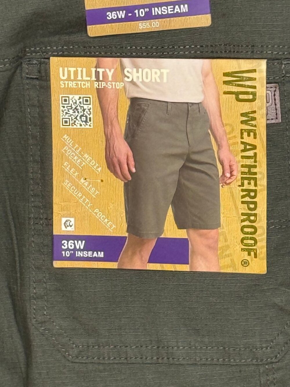 NWT - Weatherproof - Mens Utility Flat Front Shorts - Size 36 - Picture 7 of 8